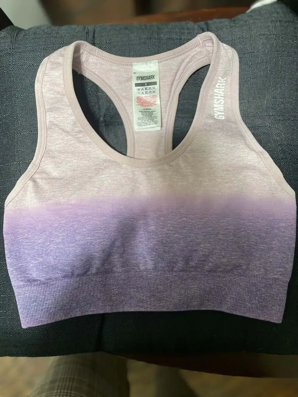 Gymshark Adapt Ombre Seamless Sports Bra Size S Purple Marl